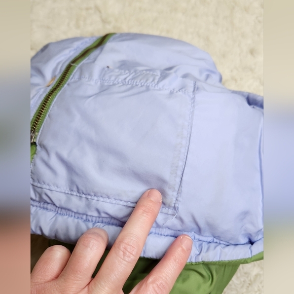 J.Crew Y2K Quilted Down Puffer Vest with Front Flap Pockets Sz Small Olive Green - Picture 9 of 9